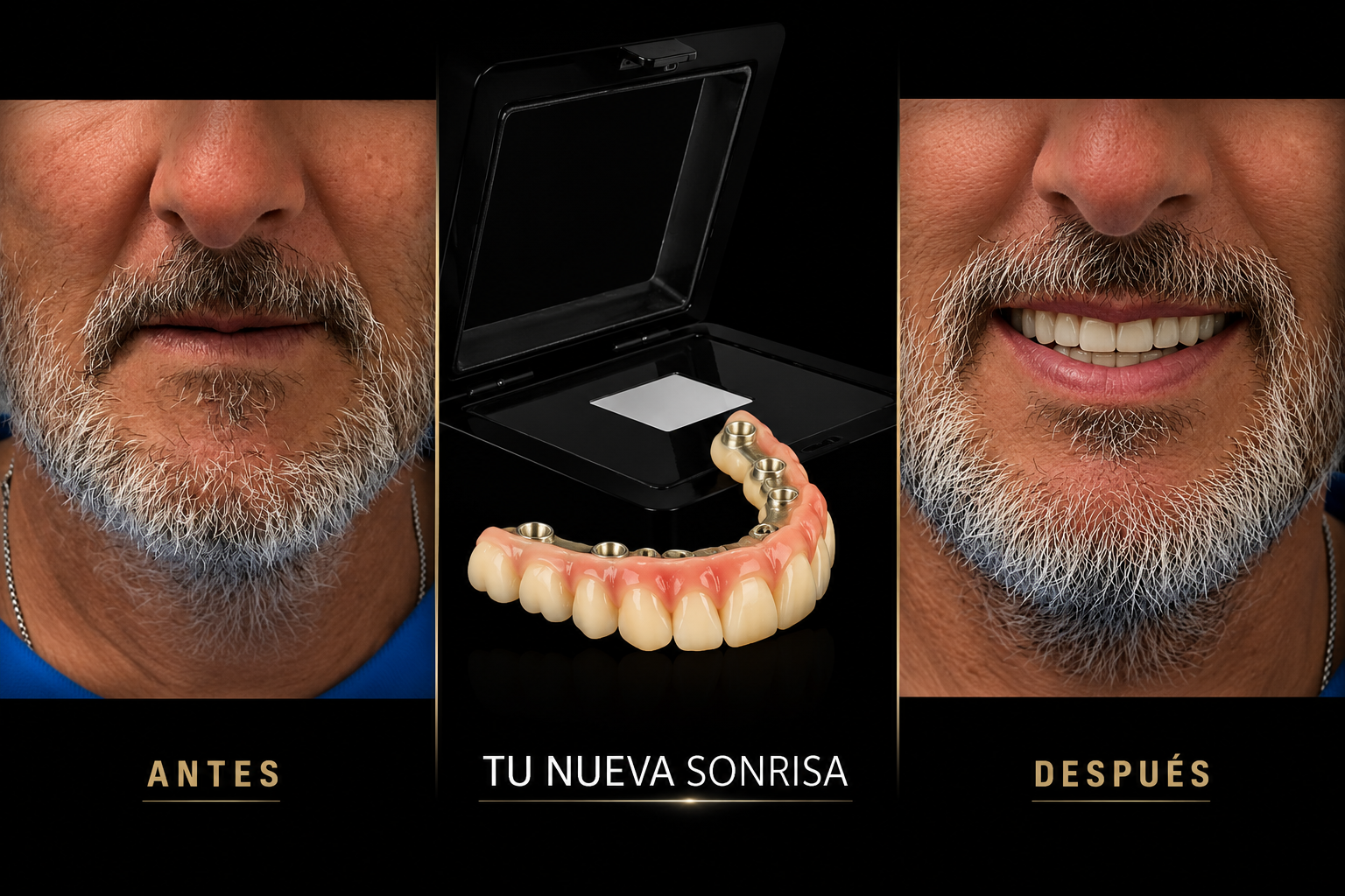 Prótesis híbrida sobre 6 implantes